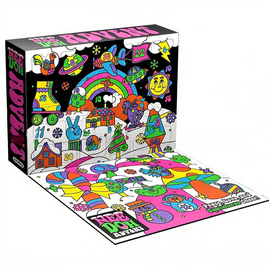 Christmas Squishy Advent Calendar with 24 Mini Fidget Toys